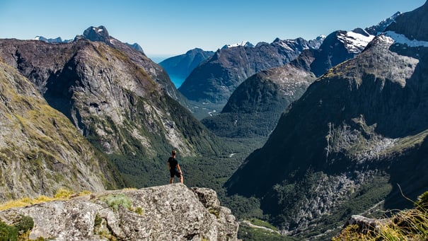 Nowa Zelandia, widok na Milford Sound